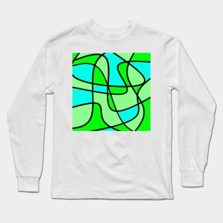 FreeFlow -- Green and Blue Long Sleeve T-Shirt